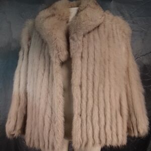 Elegant Tan Fur Coat